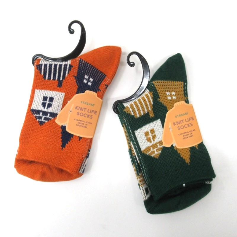 STREAM 家柄ジャガードクルーソックス